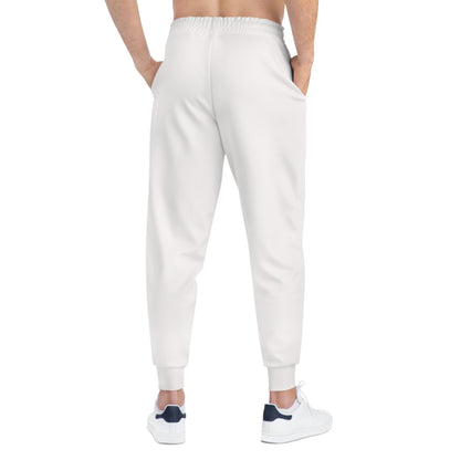 billionairx Minimal Barbell Athletic Joggers Black Gym Sweatpants White