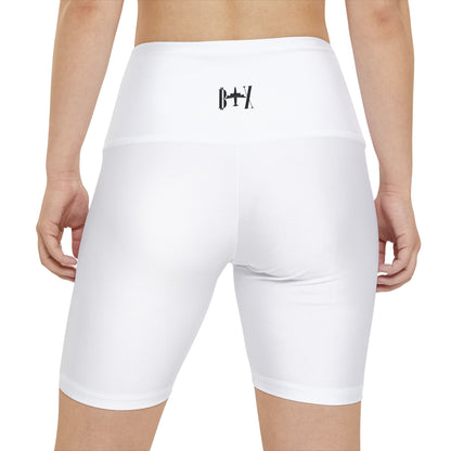 billionairx women's High-Rise Biker Shorts white