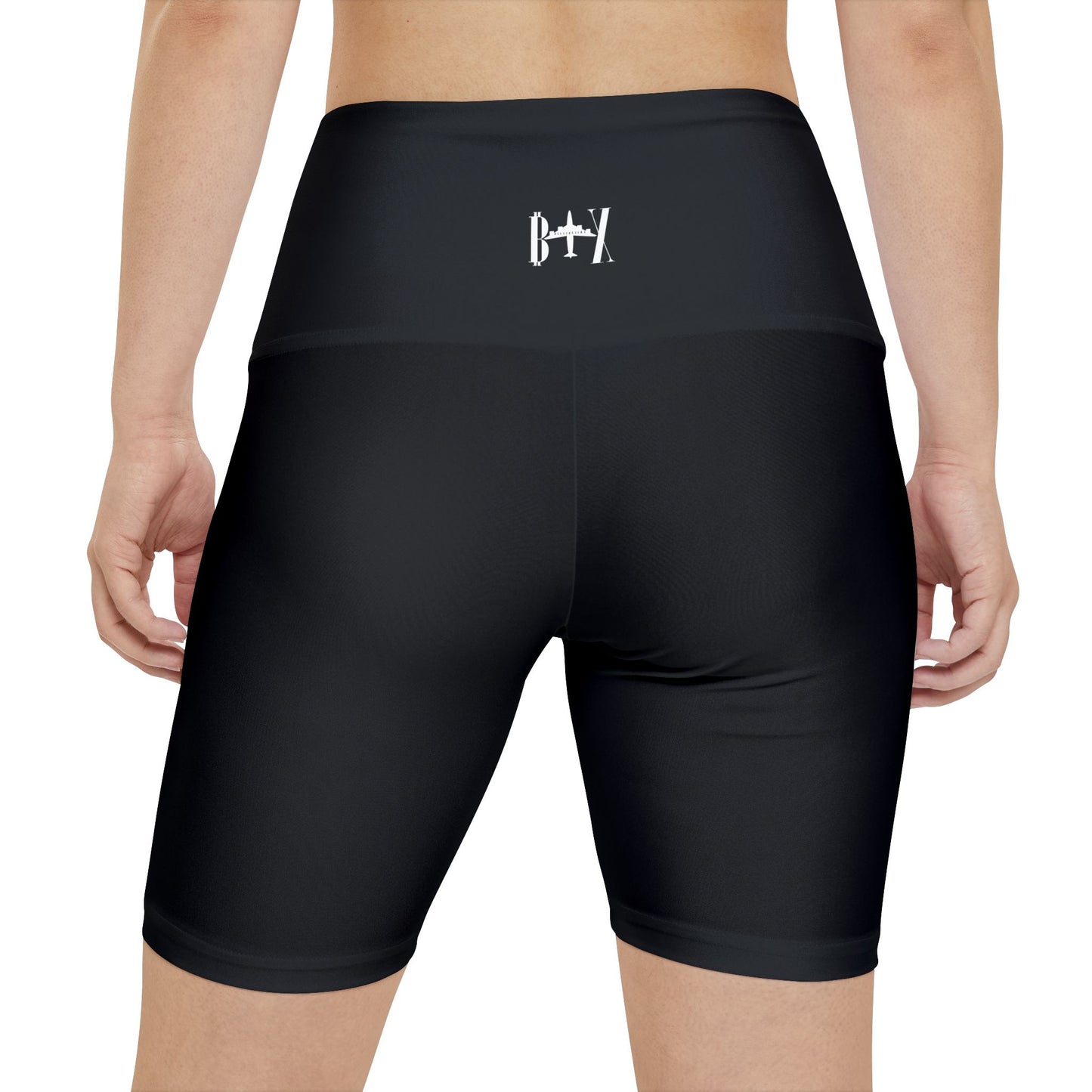 billionairx women's High-Rise Biker Shorts black