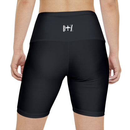billionairx women's High-Rise Biker Shorts black