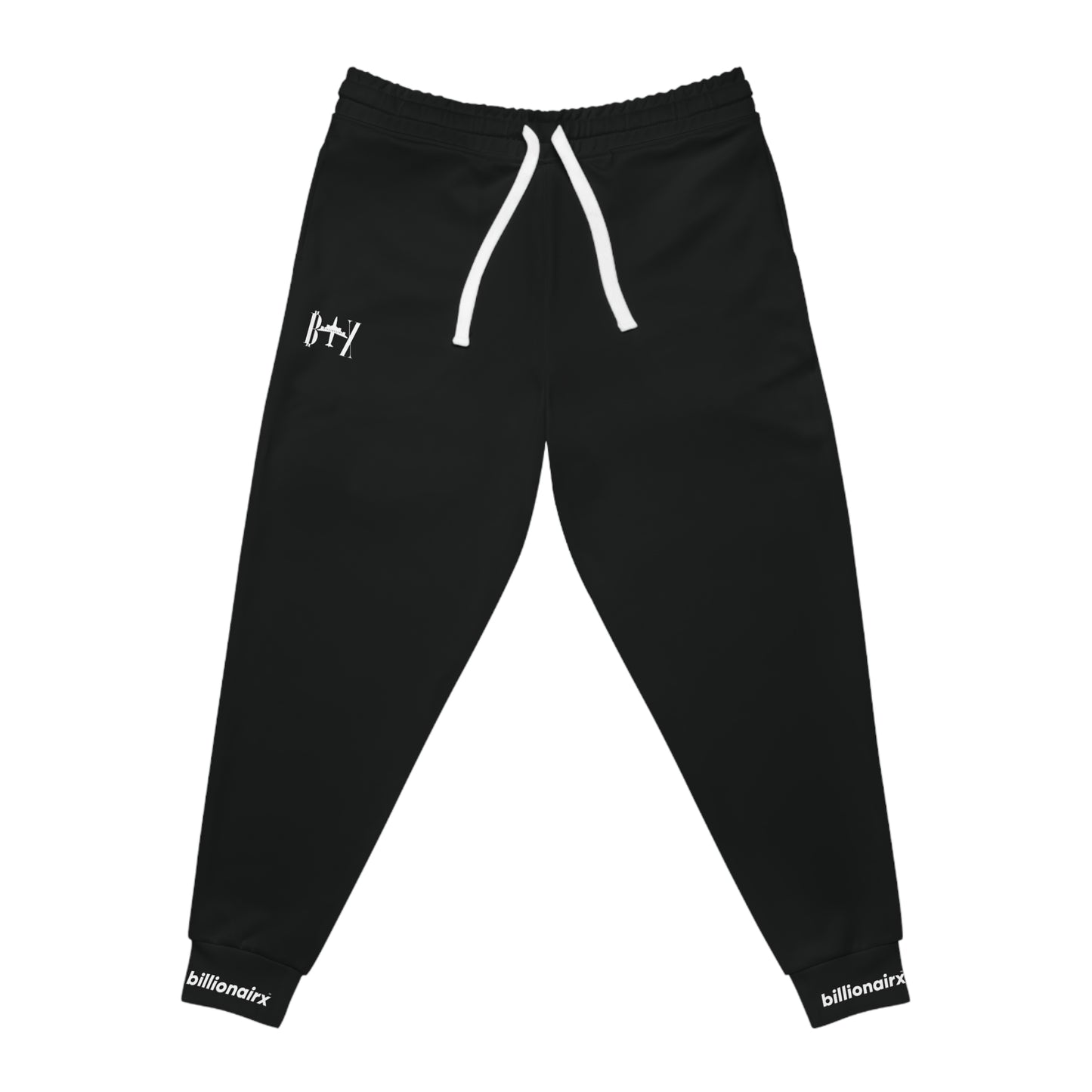 billionairx Minimal Barbell Athletic Joggers Black Gym Sweatpants