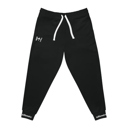 billionairx Minimal Barbell Athletic Joggers Black Gym Sweatpants