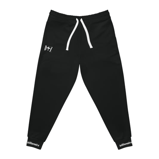 billionairx Minimal Barbell Athletic Joggers Black Gym Sweatpants