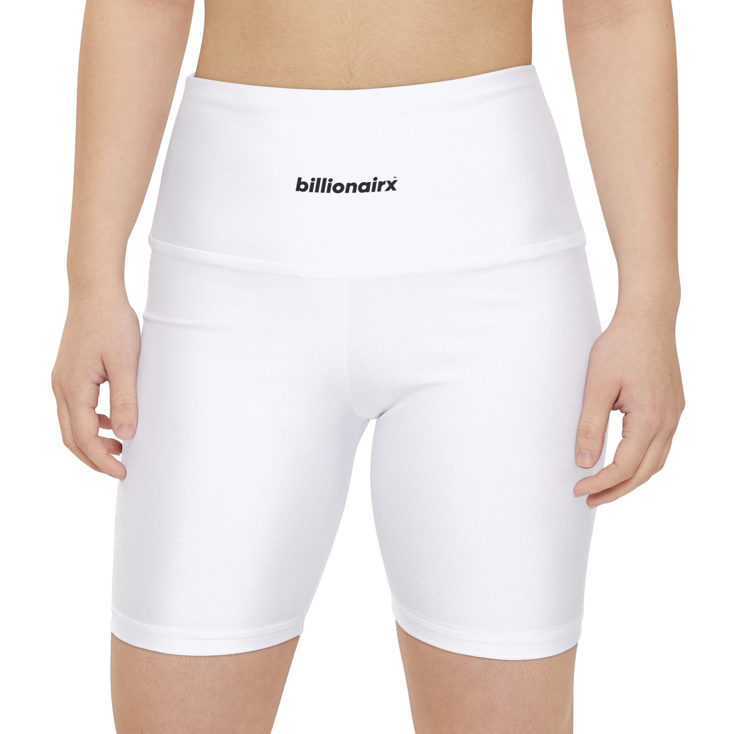 billionairx women's High-Rise Biker Shorts white