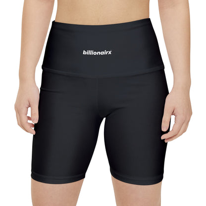 billionairx women's High-Rise Biker Shorts black