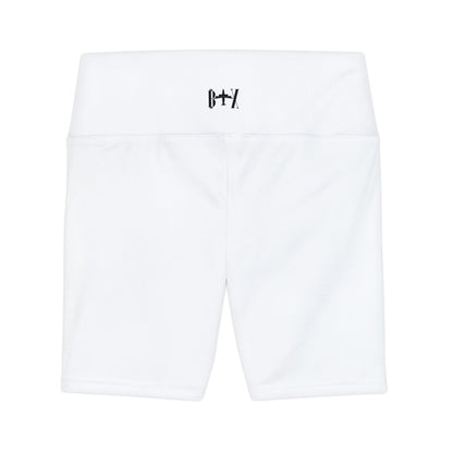 billionairx women's High-Rise Biker Shorts white